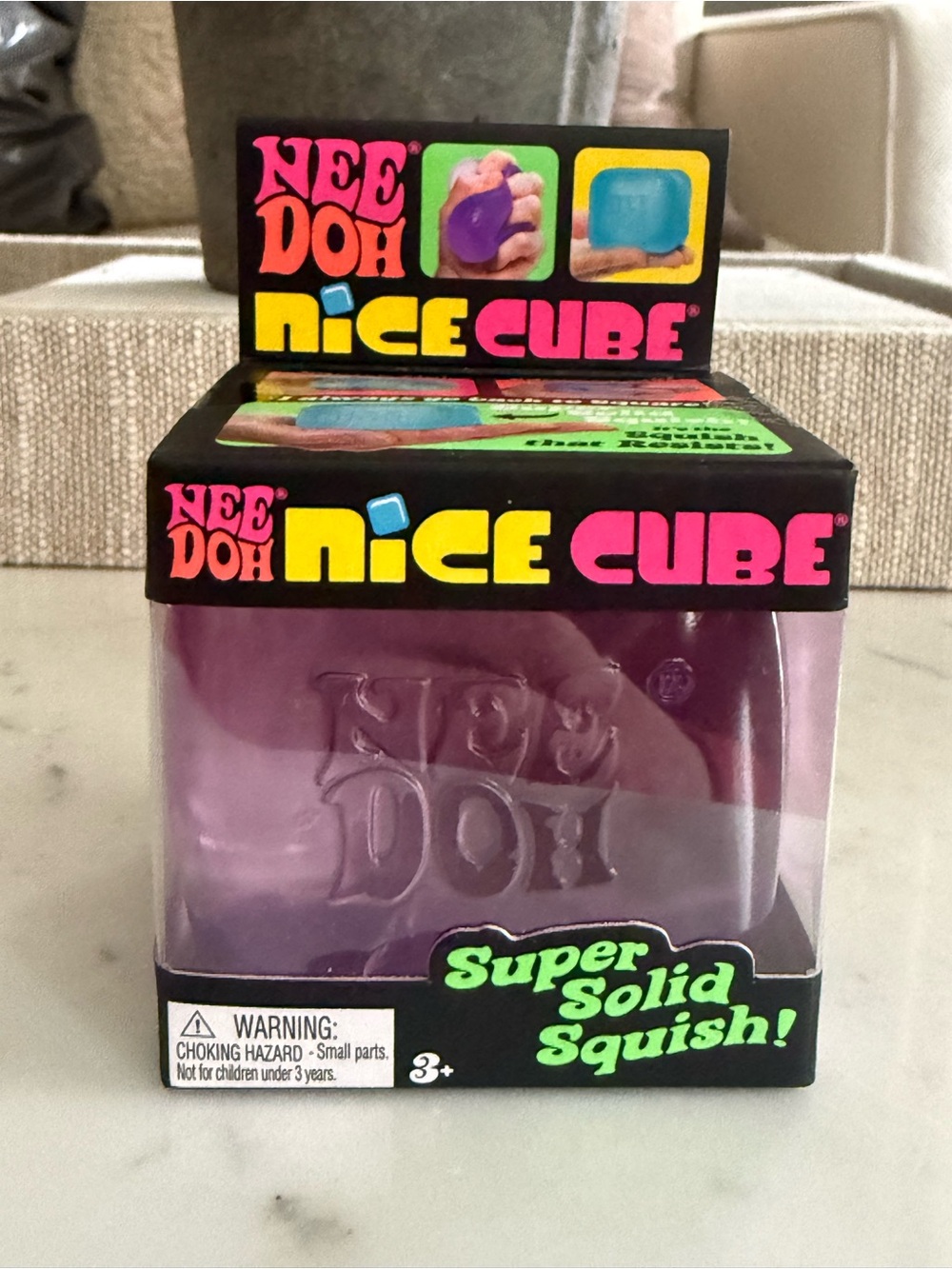 Nee Doh Nice Cube Super Solid Squish - Purple